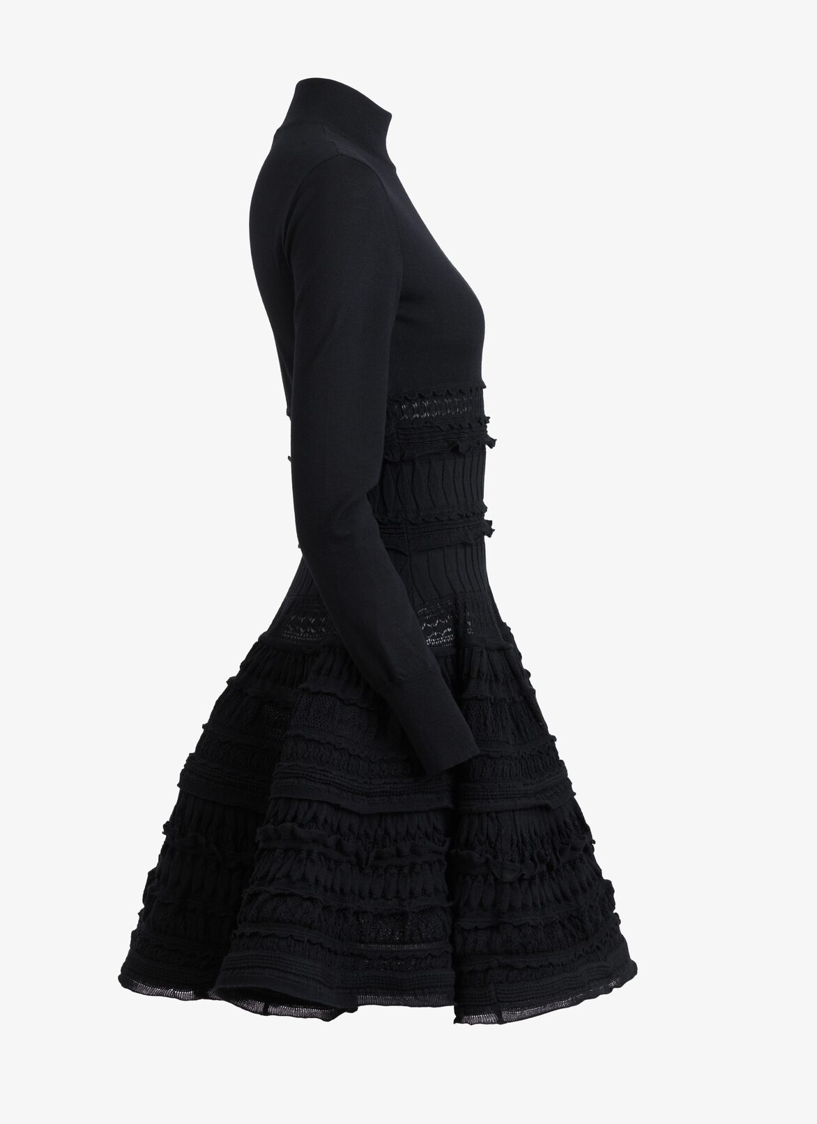 EDITION 2007 HIGH-NECK WOOL CRINOLINE DRESS ALAÏA BLACK EDITION 2007 HIGH-NECK WOOL CRINOLINE DRESS